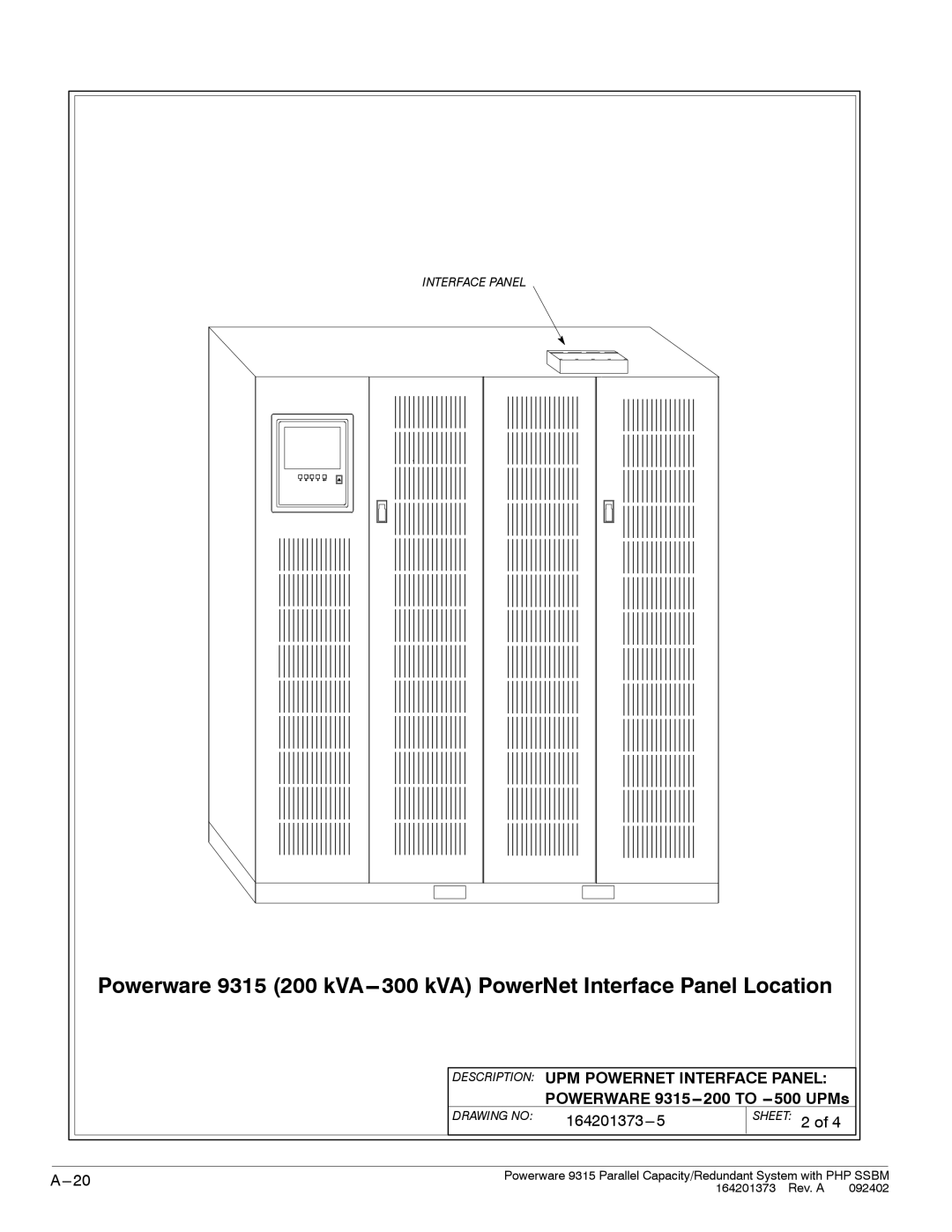 Powerware 9315s manual 164201373---5 