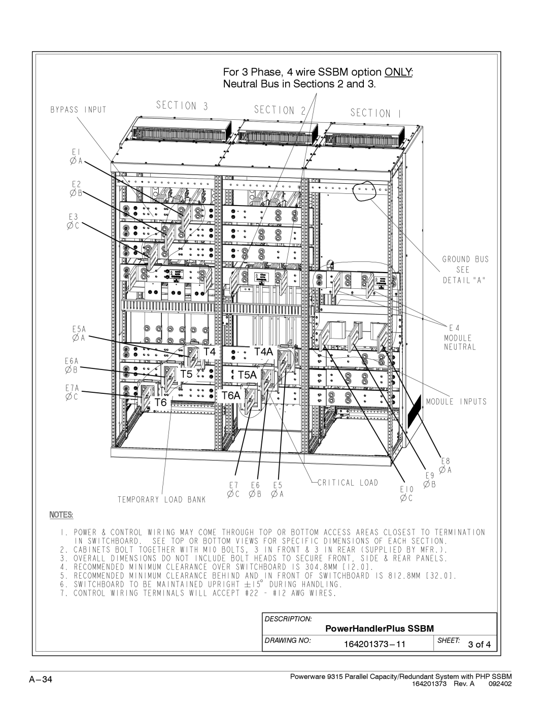 Powerware 9315s manual T4A 