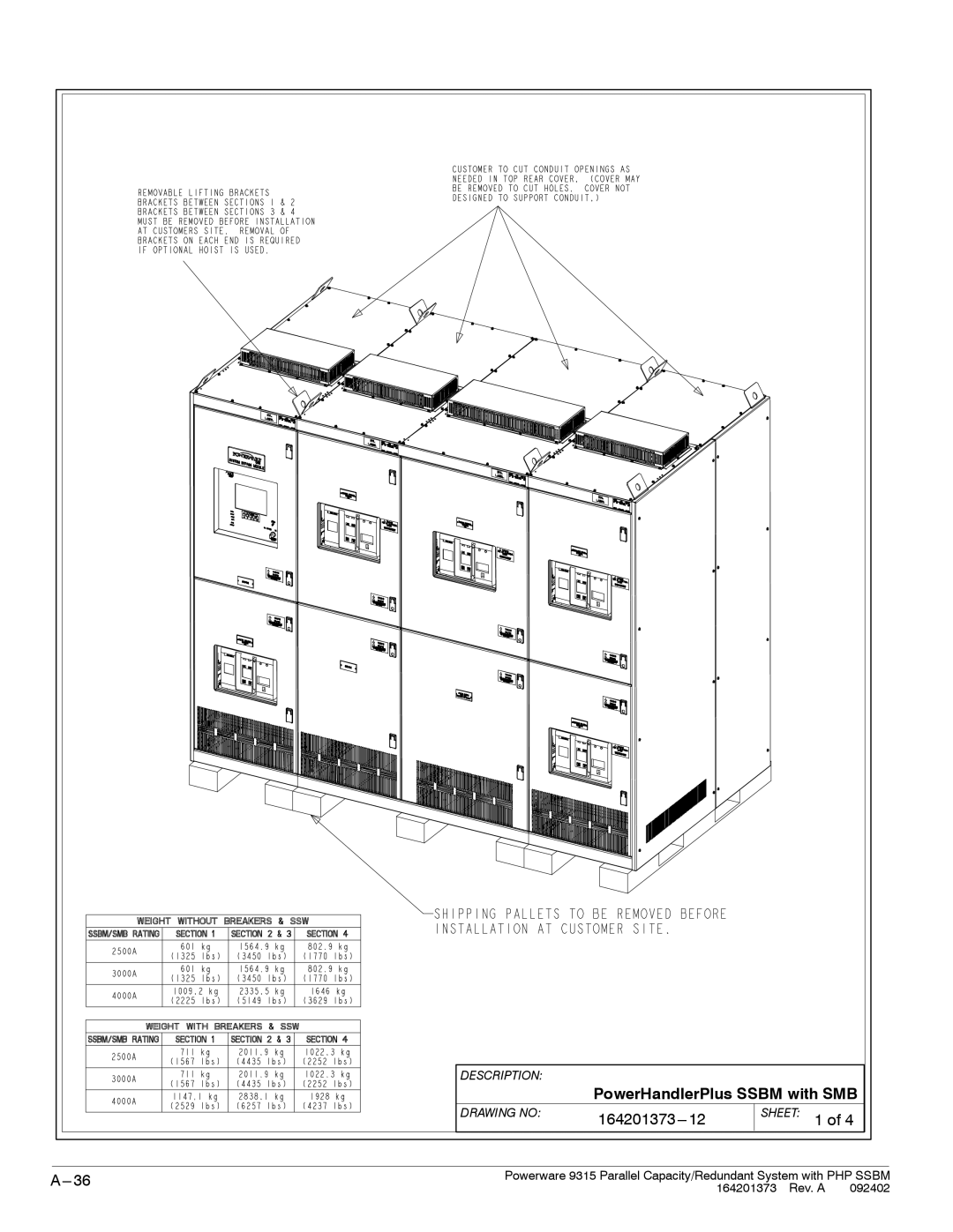 Powerware 9315s manual PowerHandlerPlus Ssbm with SMB 