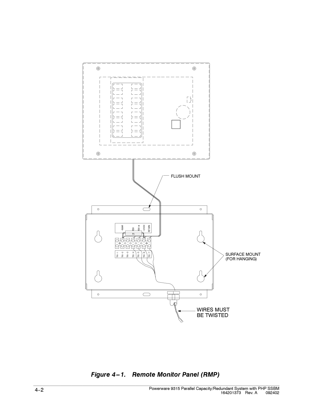 Powerware 9315s manual Remote Monitor Panel RMP 