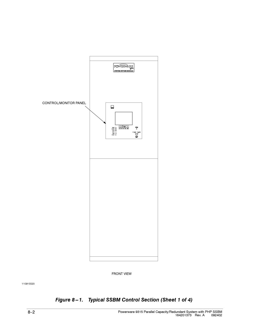 Powerware 9315s manual Typical Ssbm Control Section Sheet 1 