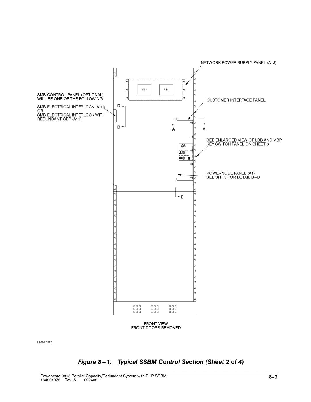 Powerware 9315s manual Typical Ssbm Control Section Sheet 2 