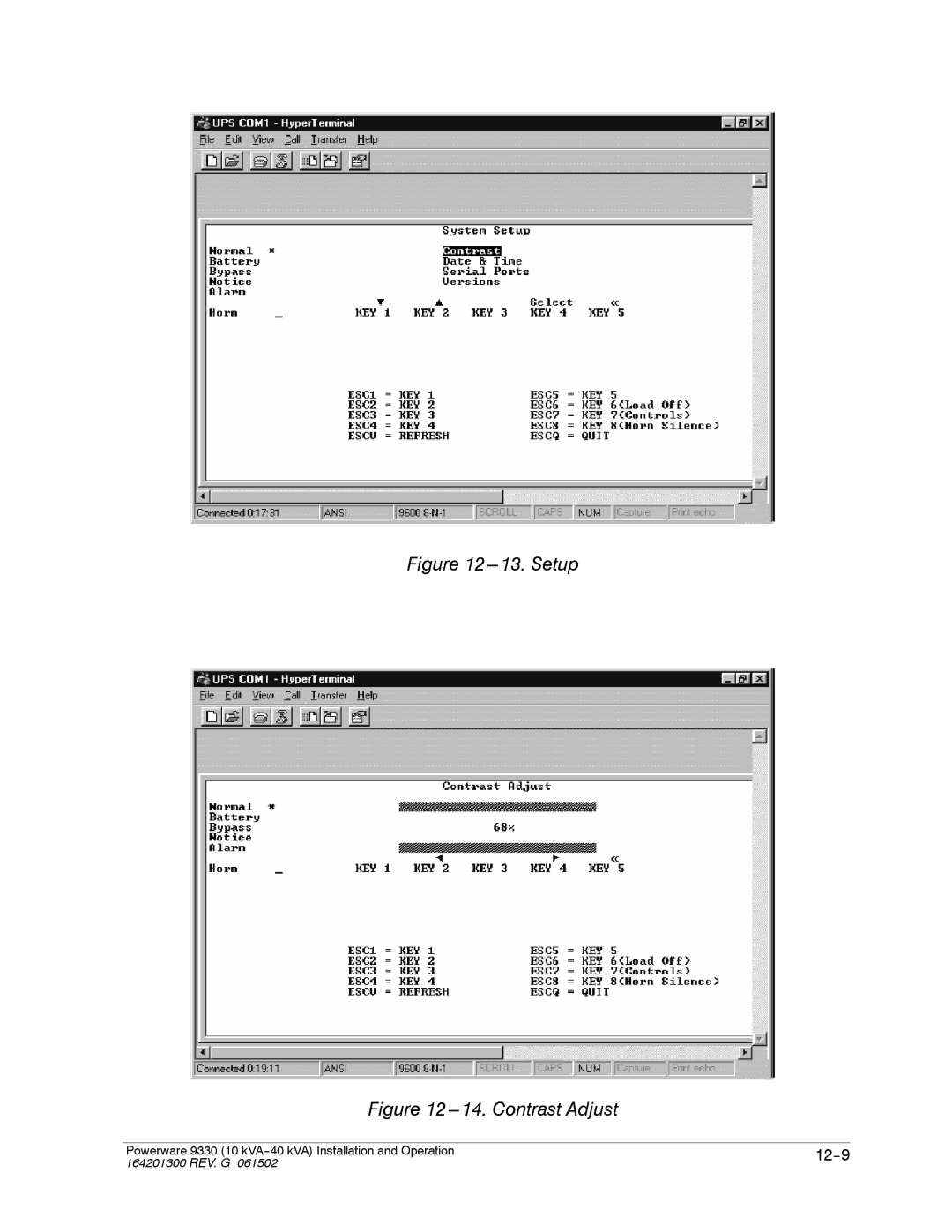 Powerware 9330 operation manual Setup 