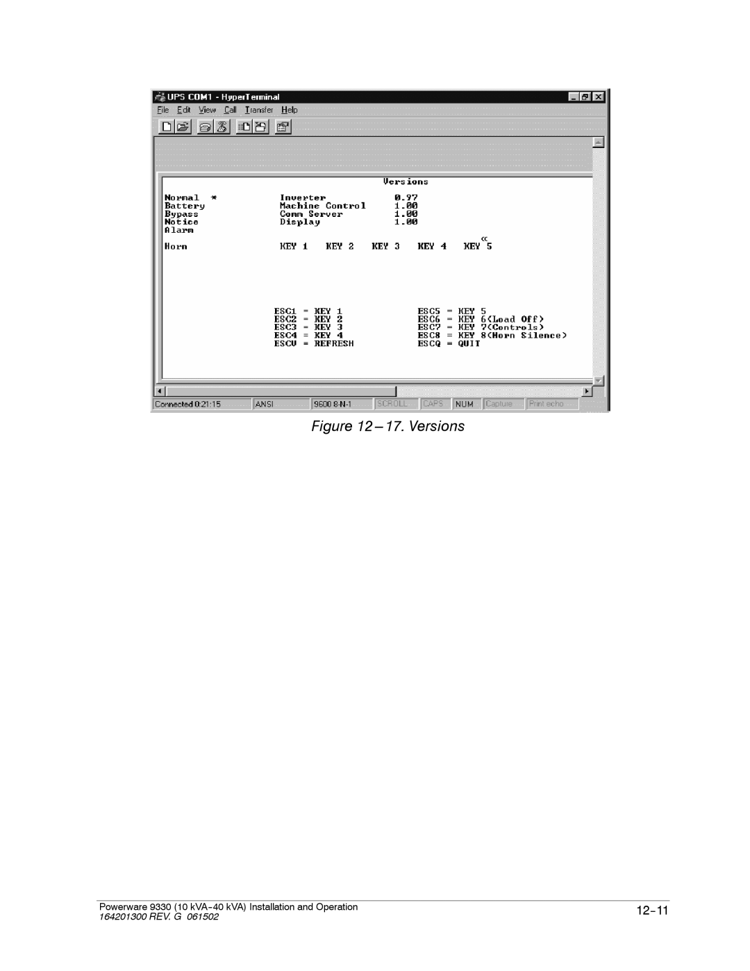 Powerware 9330 operation manual Versions 