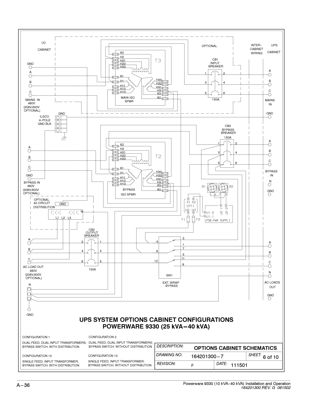 Powerware operation manual Powerware 9330 25 kVA---40 kVA 