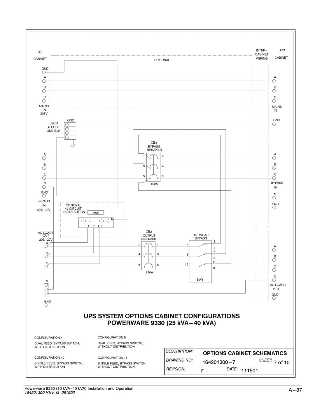 Powerware operation manual Powerware 9330 25 kVA---40 kVA 