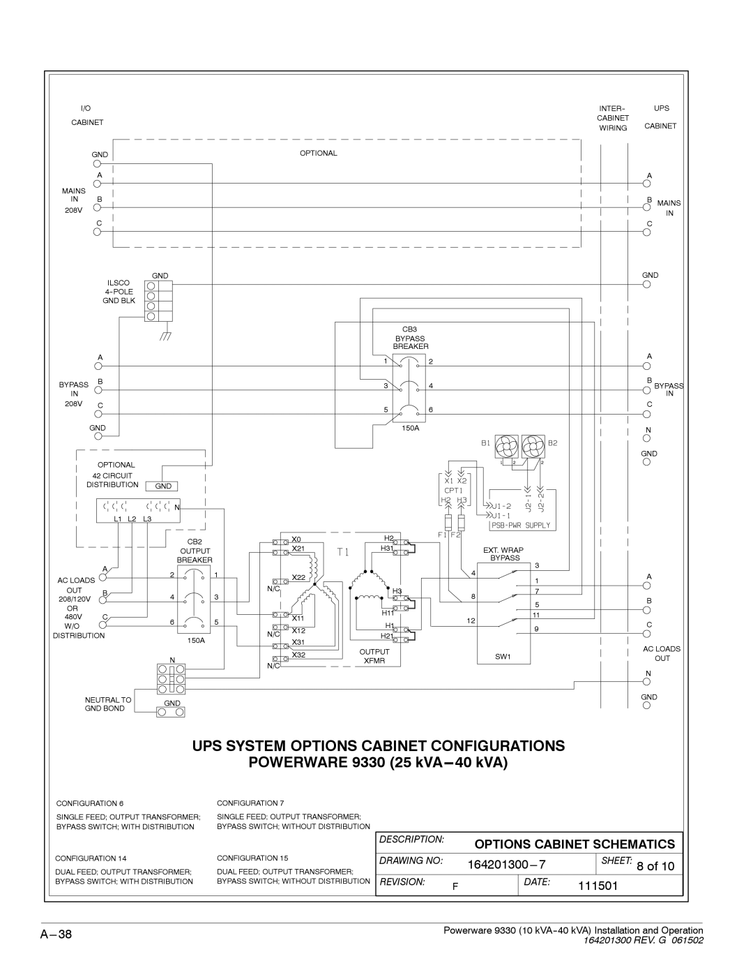 Powerware 9330 operation manual Revision 