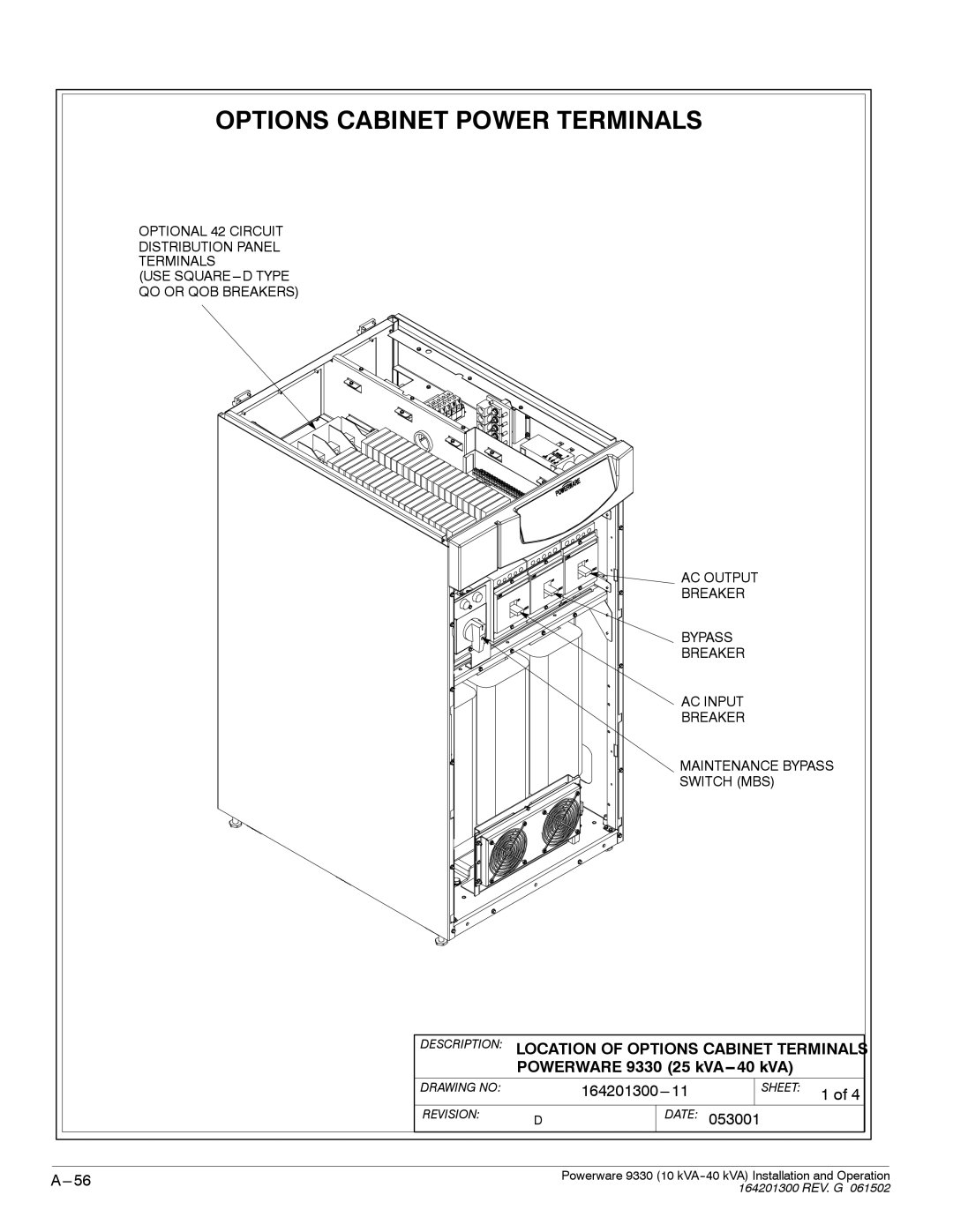 Powerware 9330 operation manual 164201300---11 