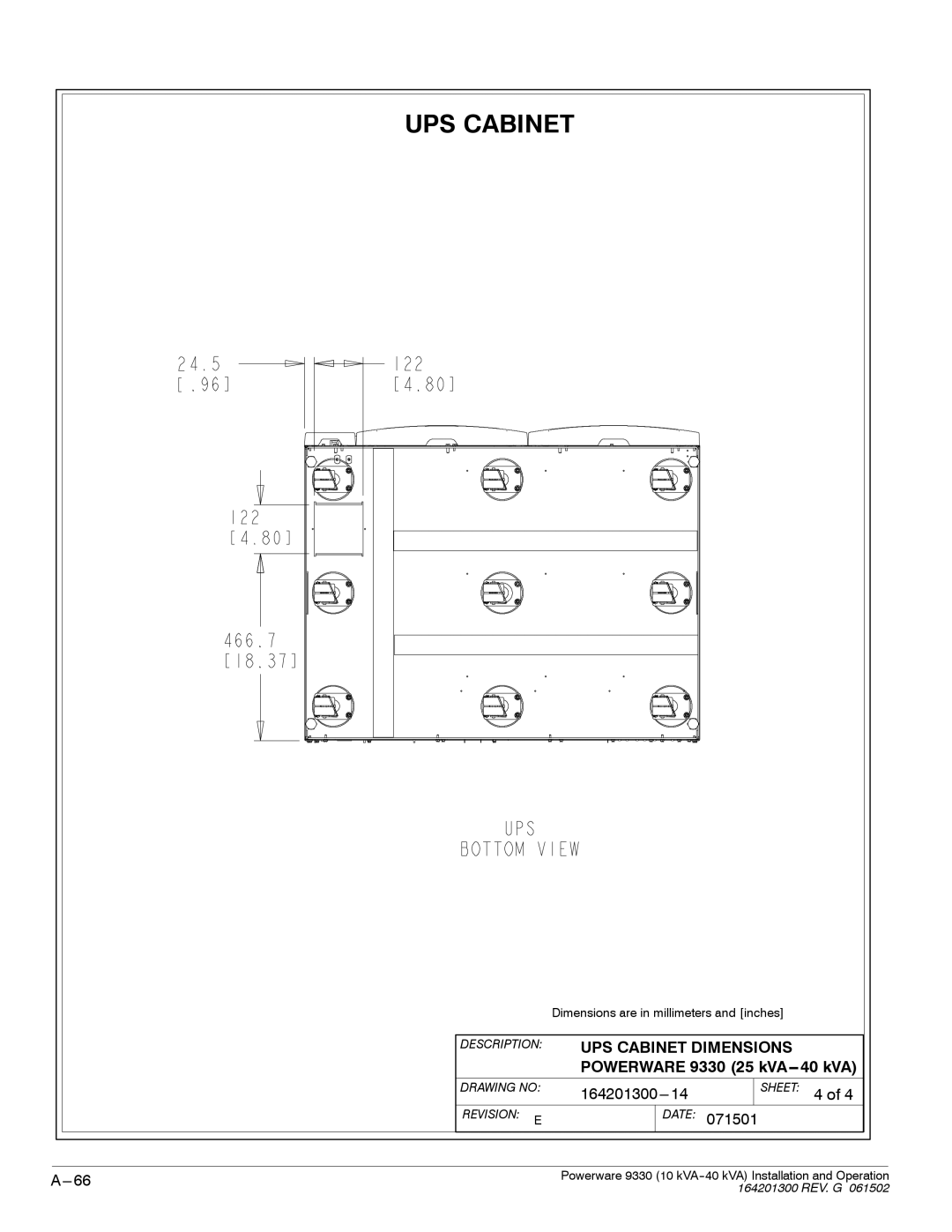 Powerware 9330 operation manual Revision E Date 