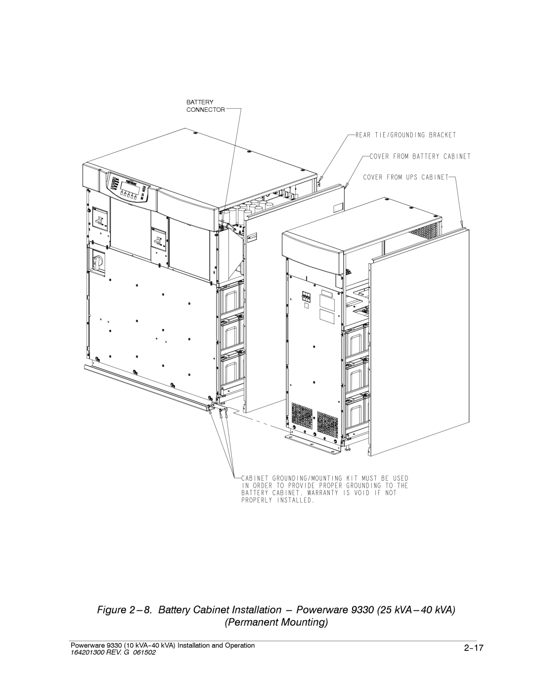 Powerware 9330 operation manual 164201300 REV. G 