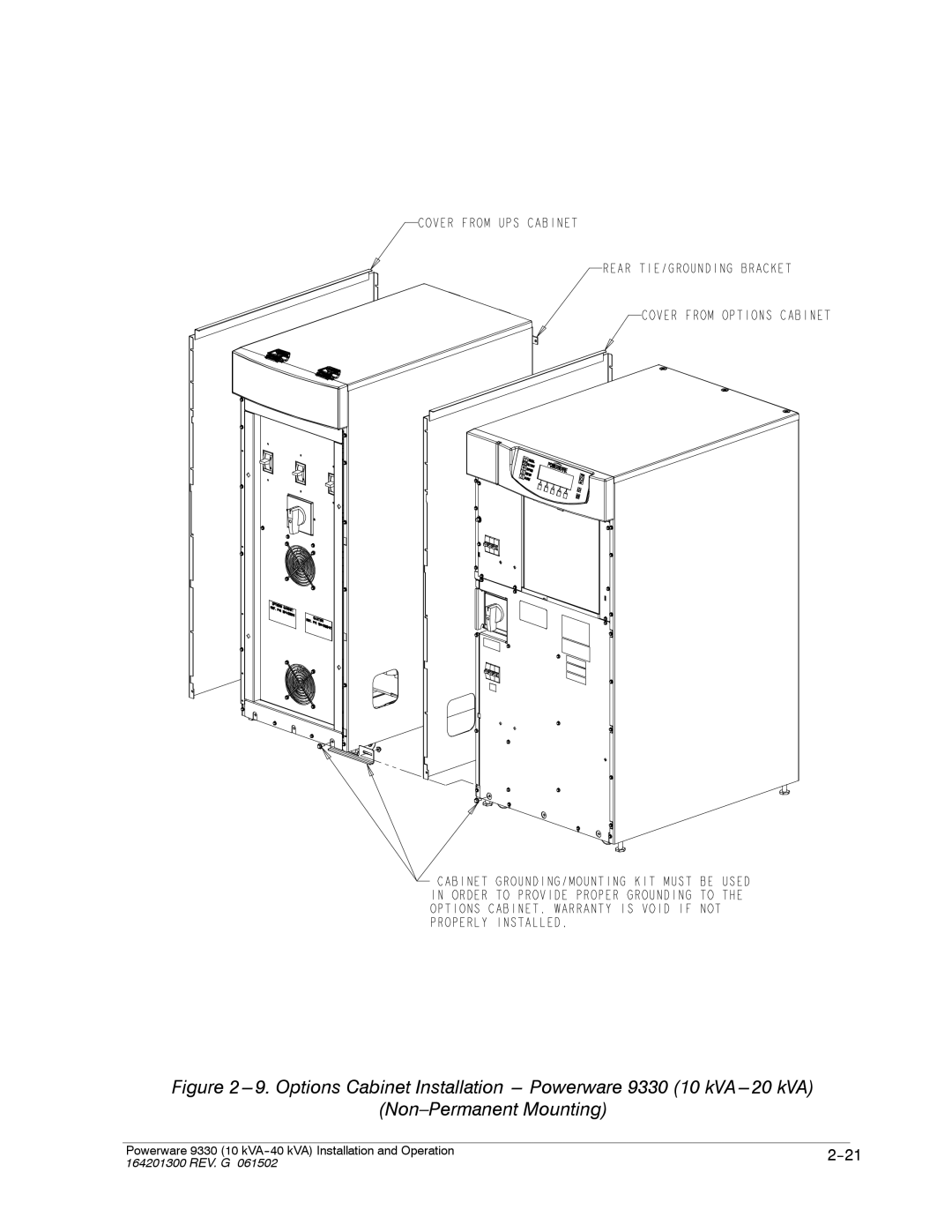 Powerware 9330 operation manual 164201300 REV. G 