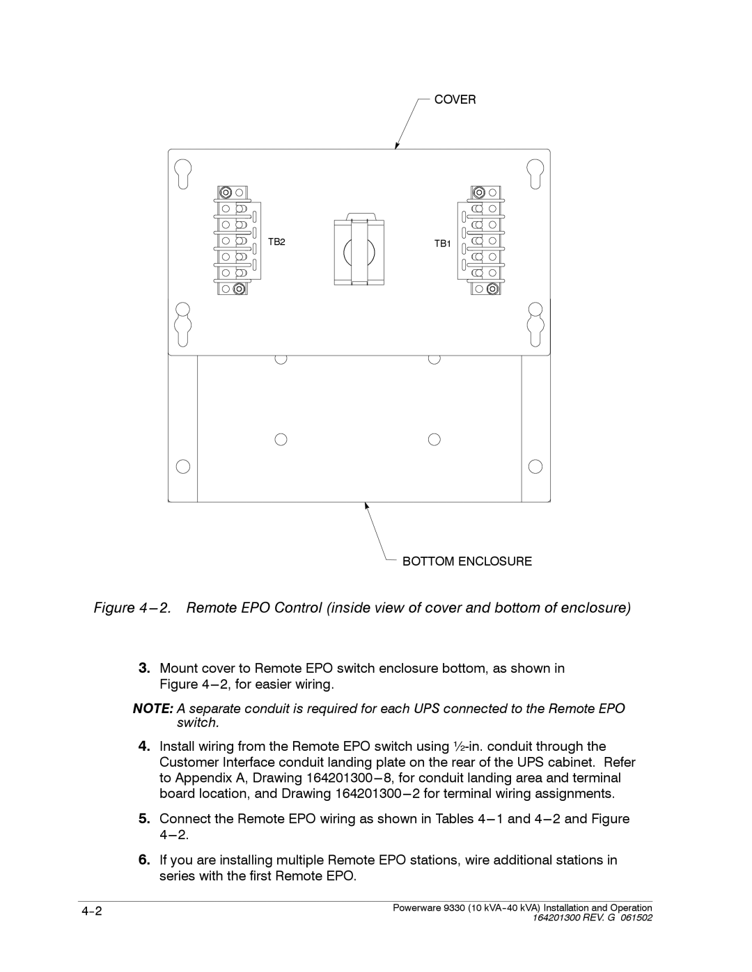 Powerware 9330 operation manual Cover 