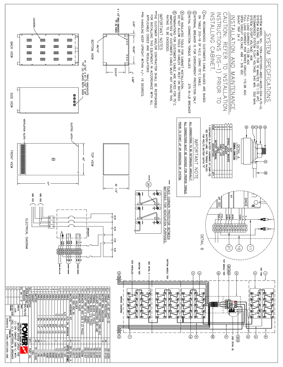 Powerware 9335 operation manual 