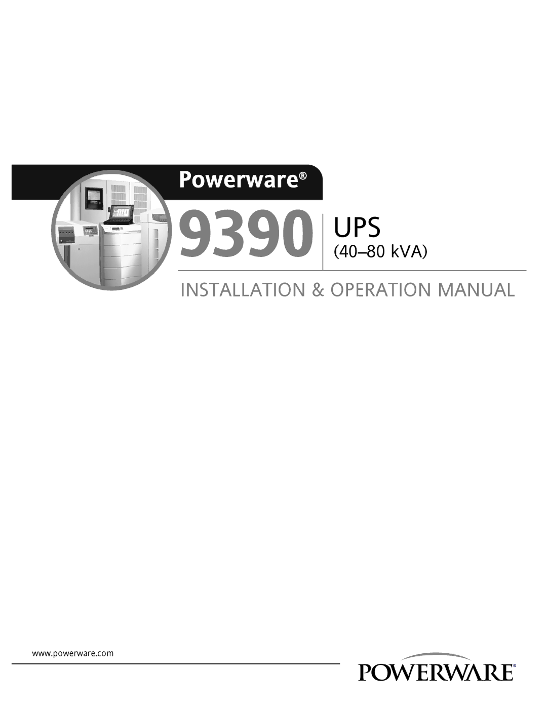 Powerware 9390 operation manual Ups 