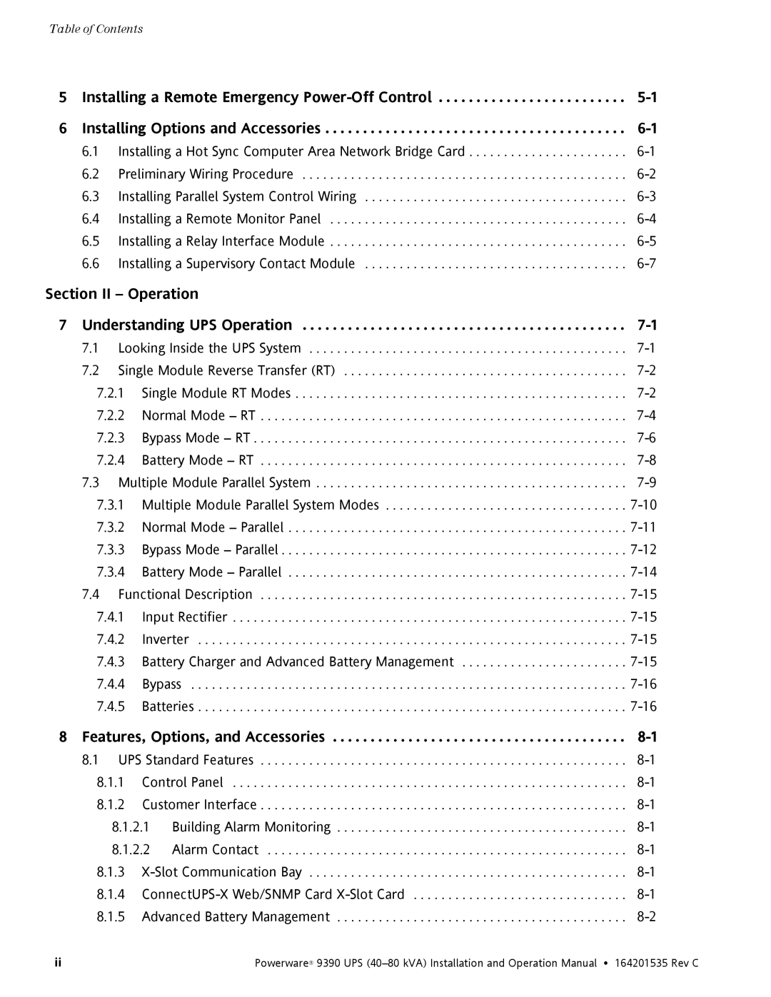 Powerware 9390 operation manual Section II Operation Understanding UPS Operation 