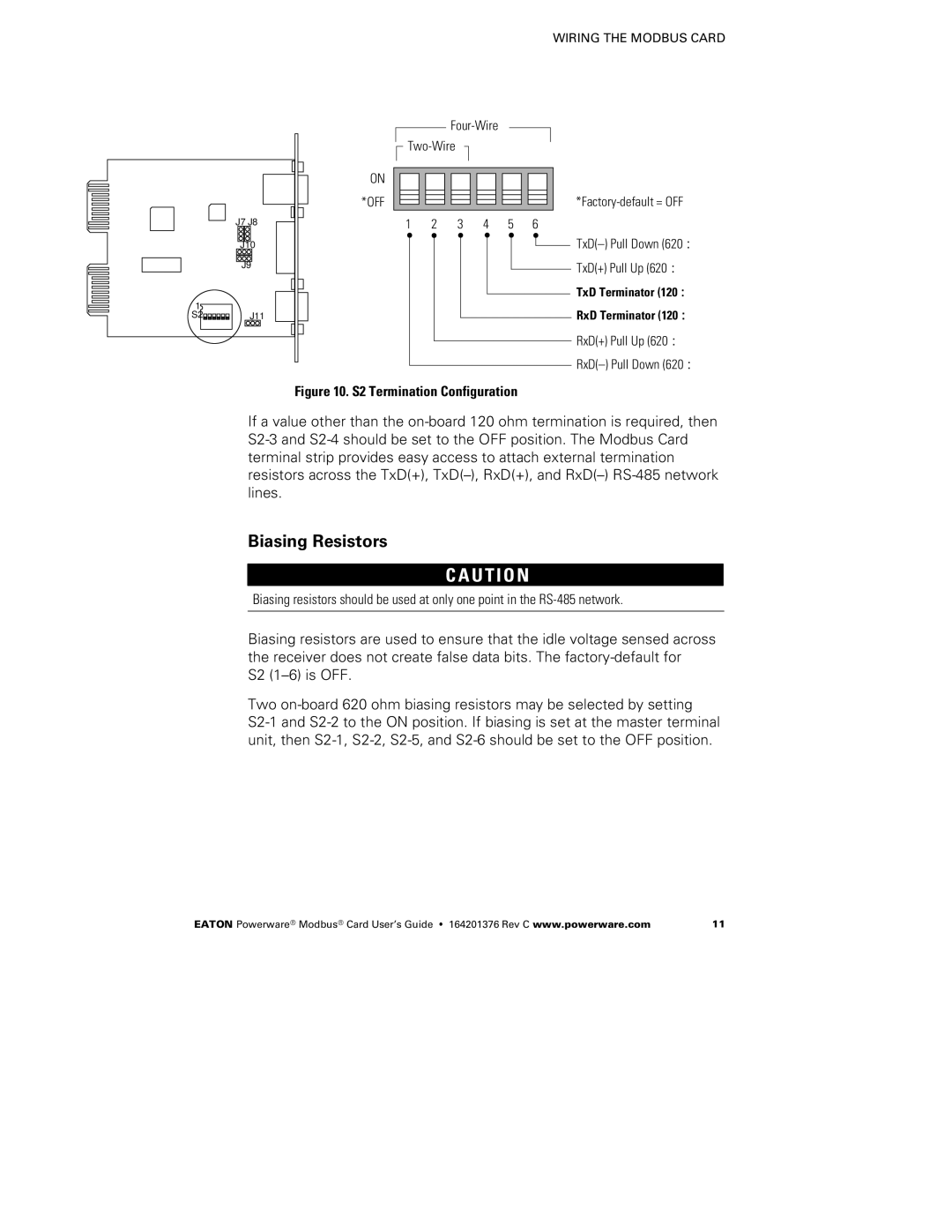 Powerware FCC 15 manual Biasing Resistors 