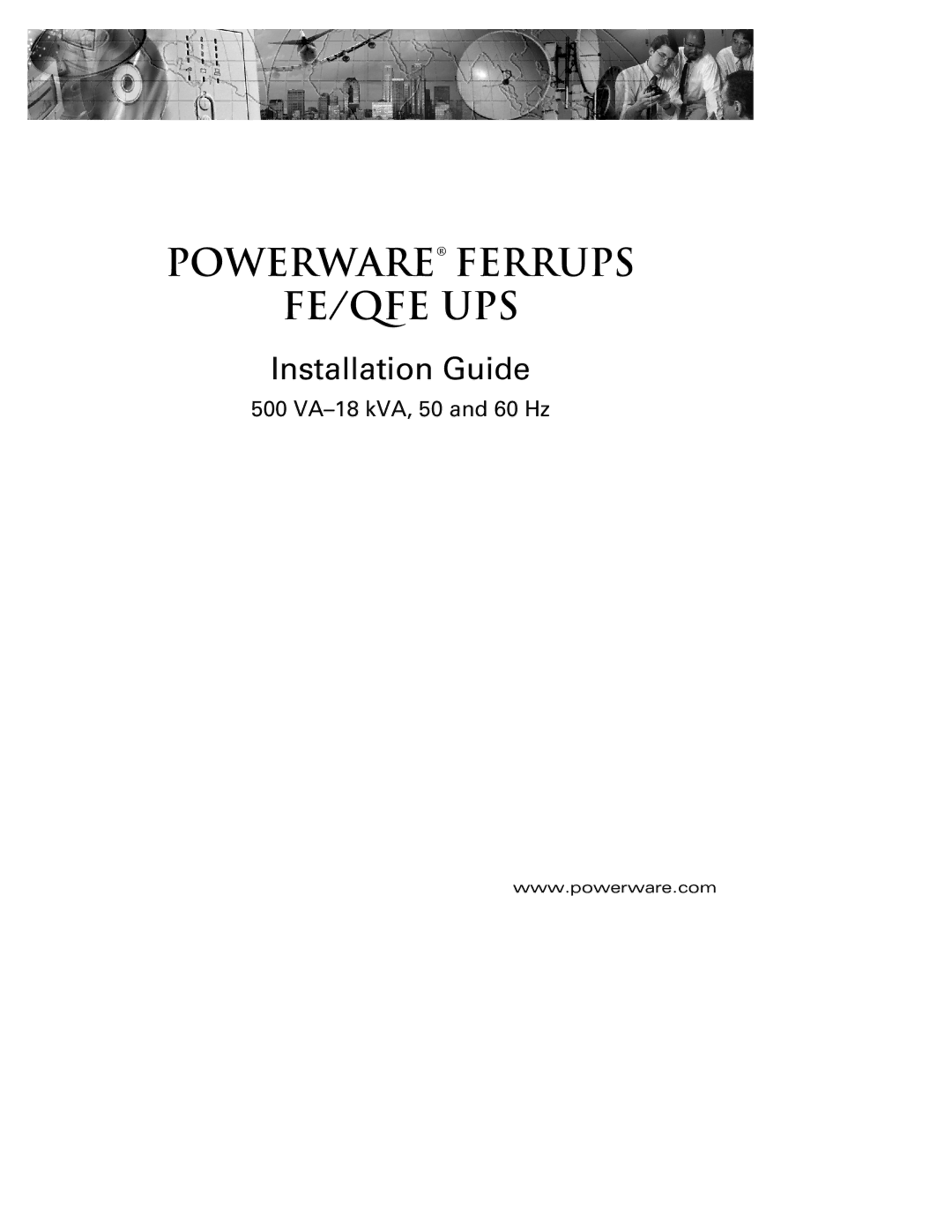 Powerware FE/QFE 500VA manual Powerware Ferrups FE/QFE UPS 