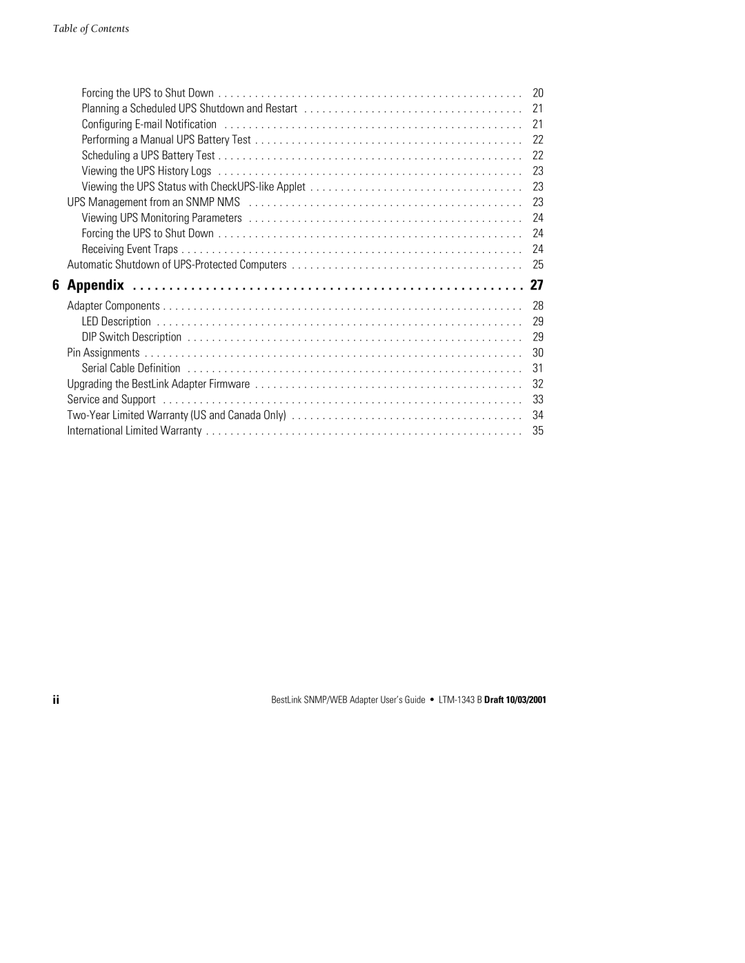 Powerware IPK-0320, IPK-0318, IPK-0319 manual Appendix 