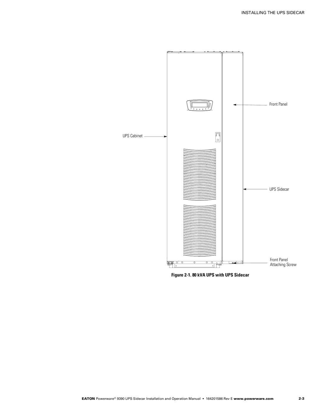 Powerware Powerware 9390 manual KVA UPS with UPS Sidecar 