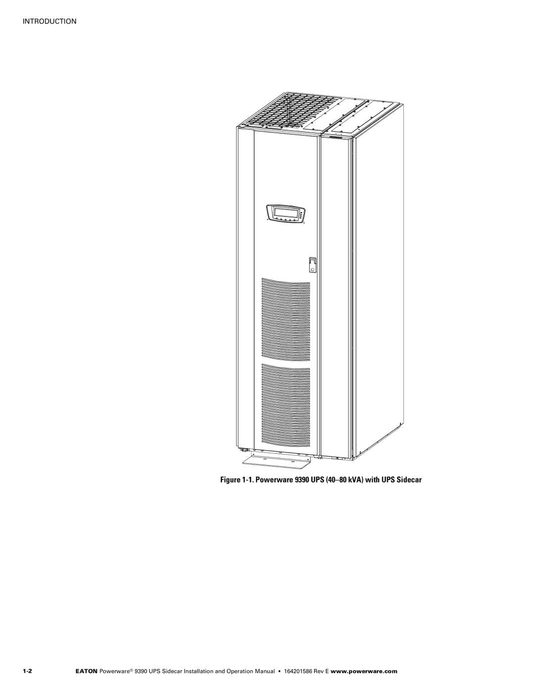 Powerware manual Powerware 9390 UPS 40-80 kVA with UPS Sidecar 