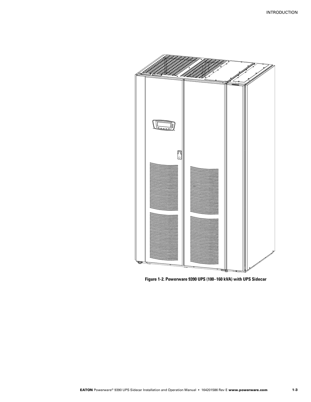 Powerware manual Powerware 9390 UPS 100-160 kVA with UPS Sidecar 