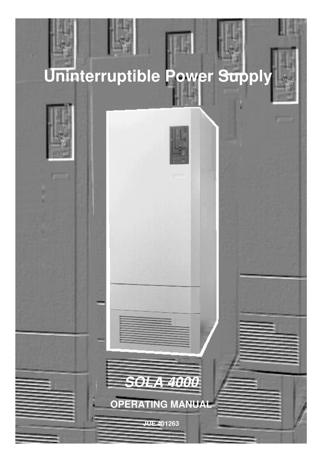 Powerware SOLA 4000 manual Uninterruptible Power Supply 