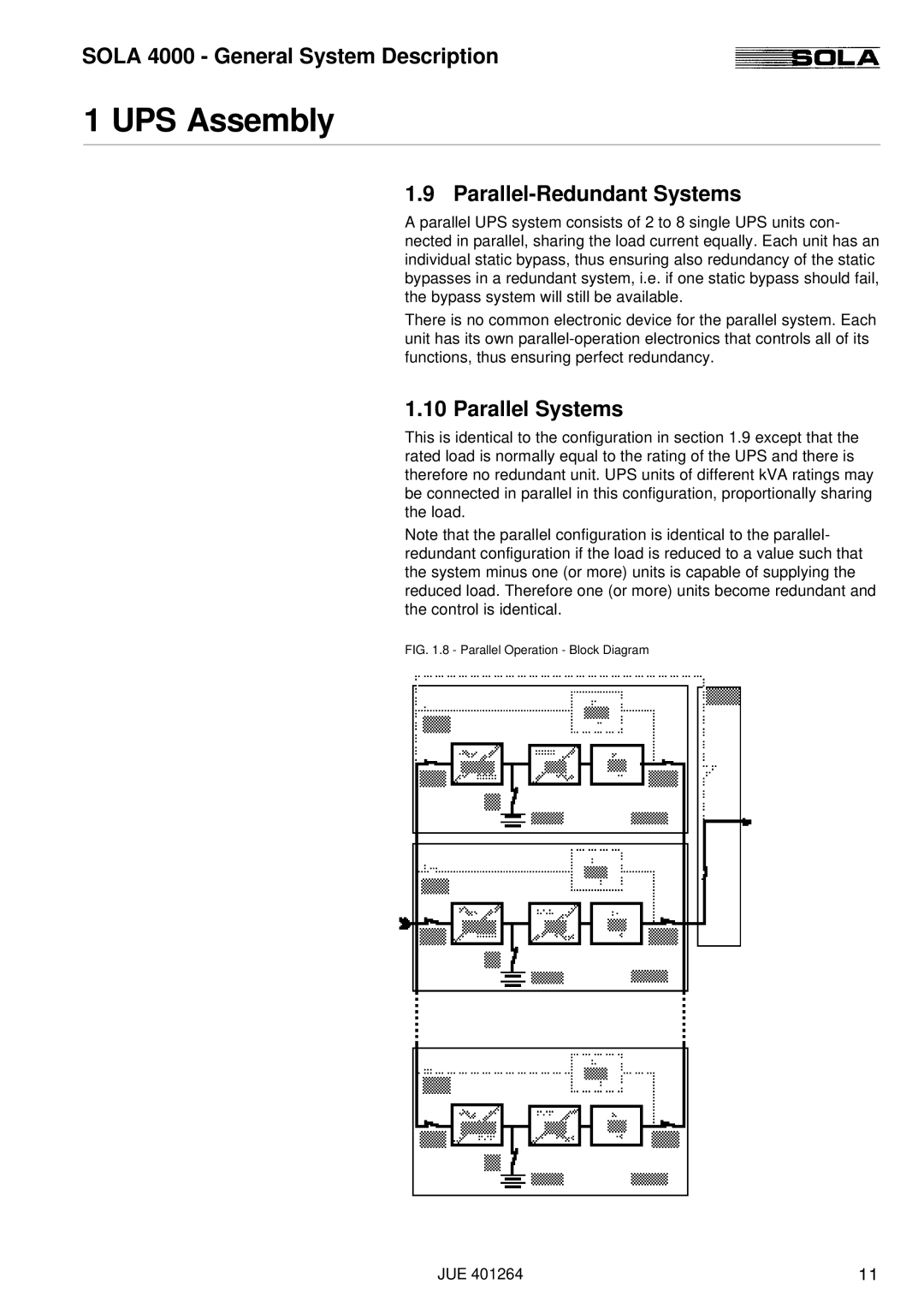 Powerware SOLA 4000 manual Parallel-Redundant Systems, Parallel Systems 