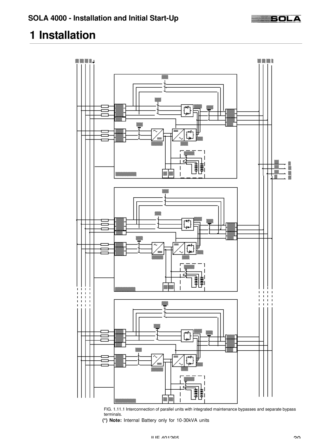 Powerware SOLA 4000 manual Installation 