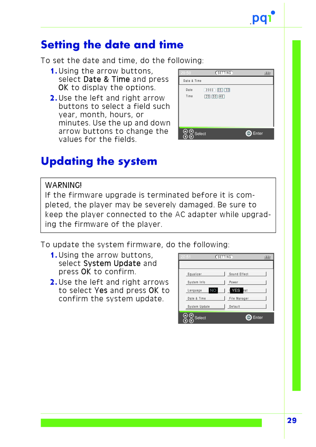PQI Multimedia Player user manual 