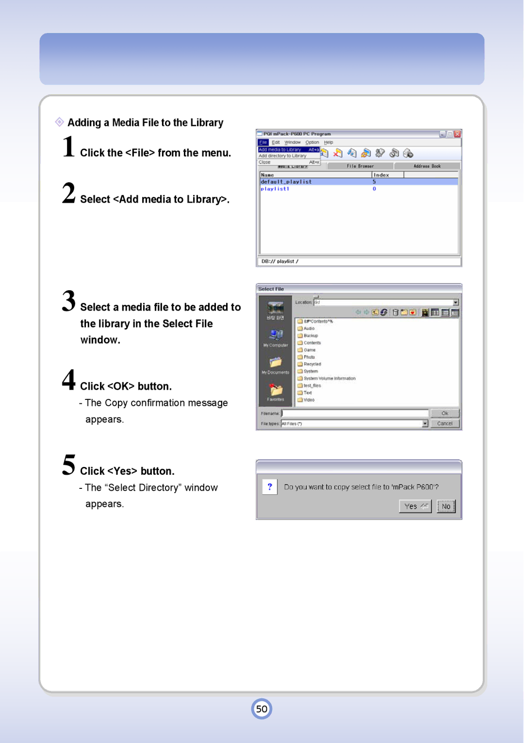 PQI P600 manual Click Yes button 