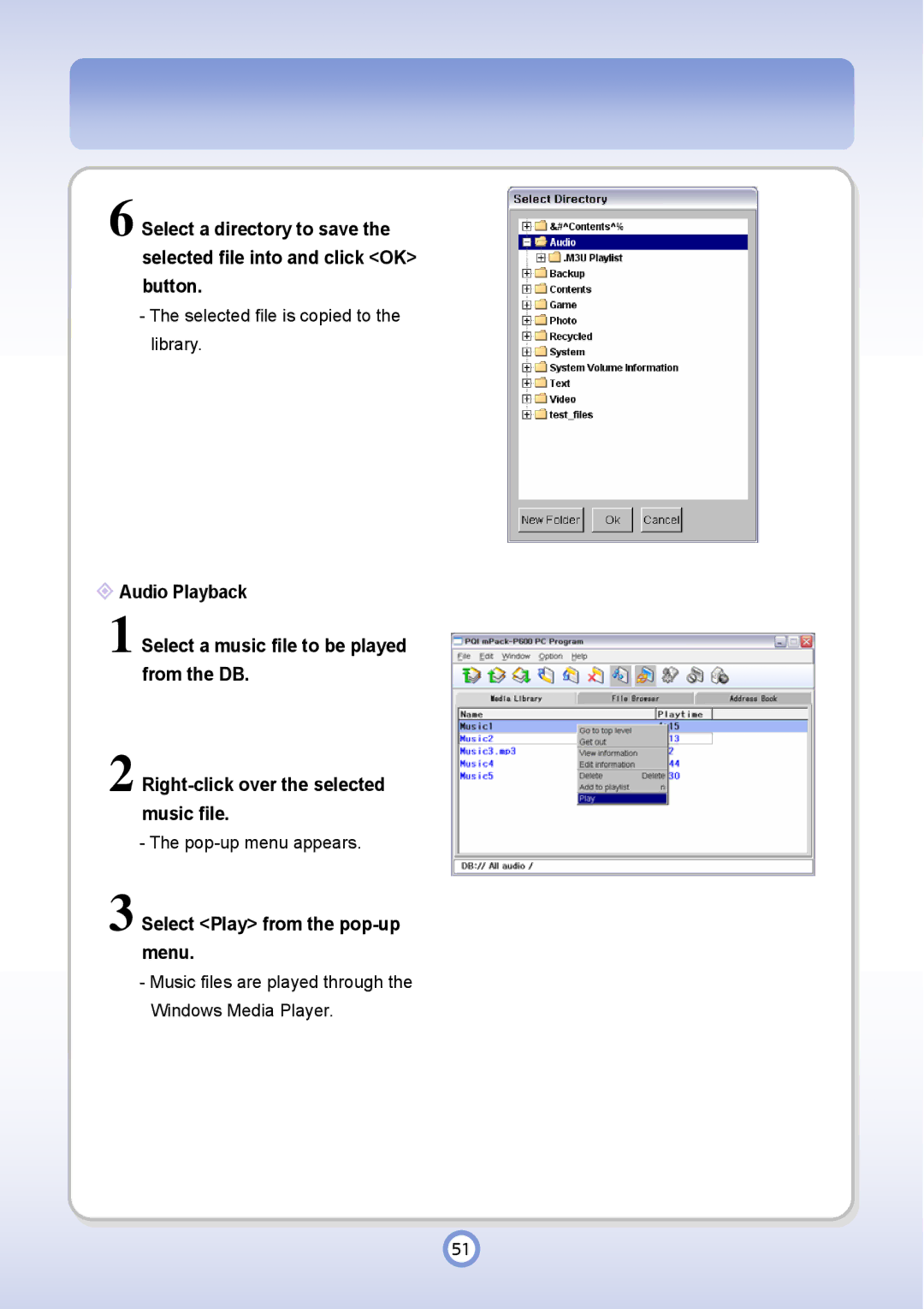 PQI P600 manual Select Play from the pop-up menu 