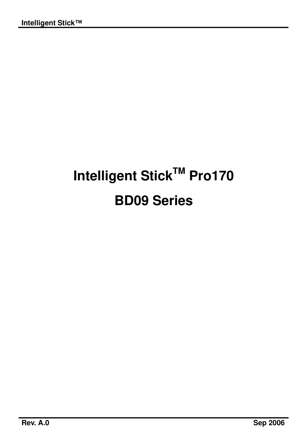 PQI Pro 170 manual Intelligent StickTM Pro170 BD09 Series 