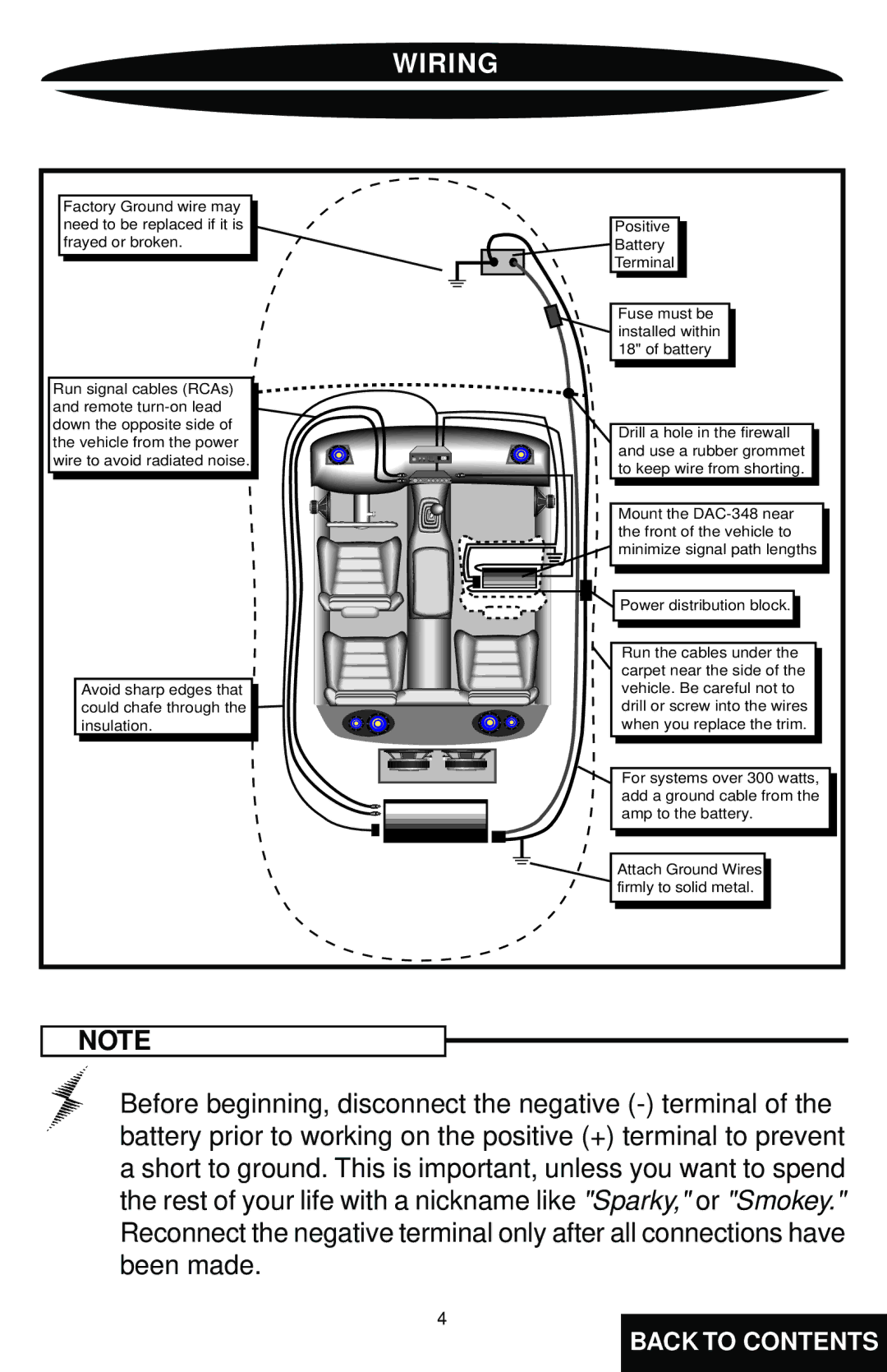 Precision Power DAC348 specifications Wiring 