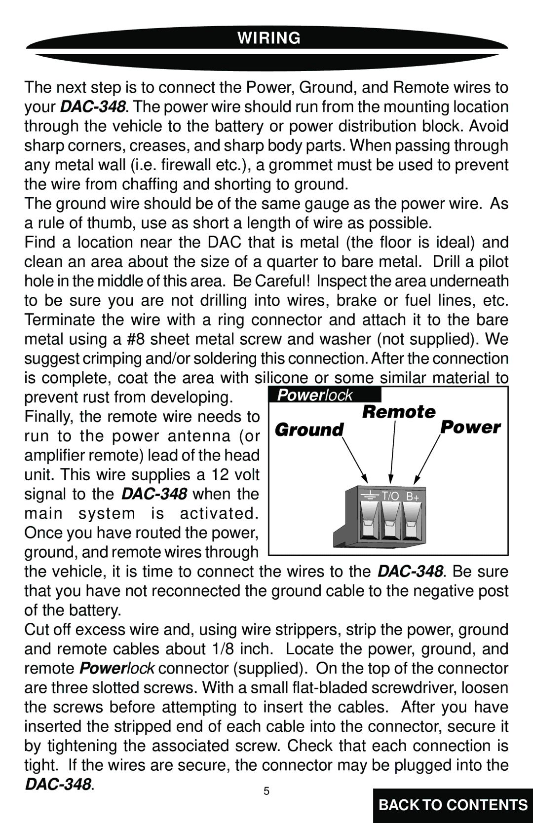 Precision Power DAC348 specifications Powerlock 