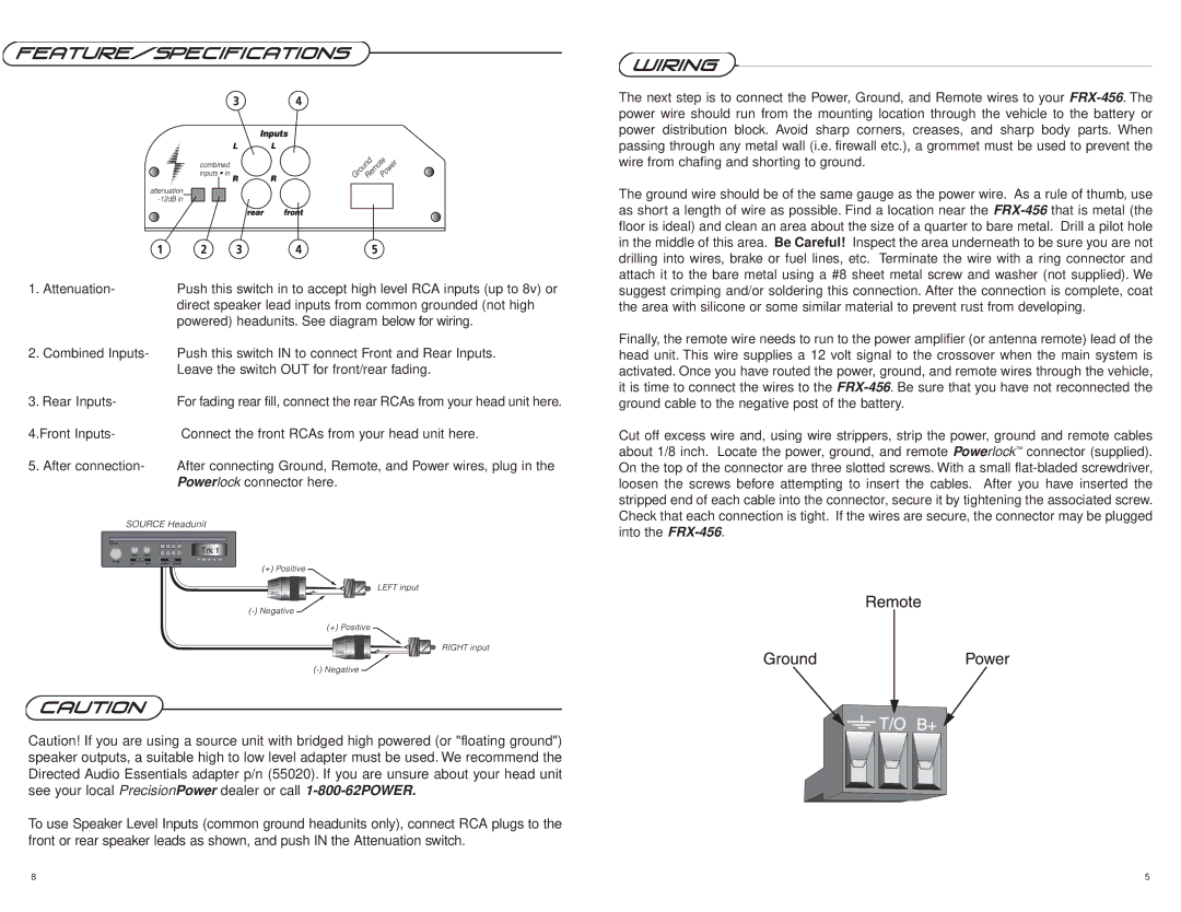 Precision Power G41810 manual Attenuation 