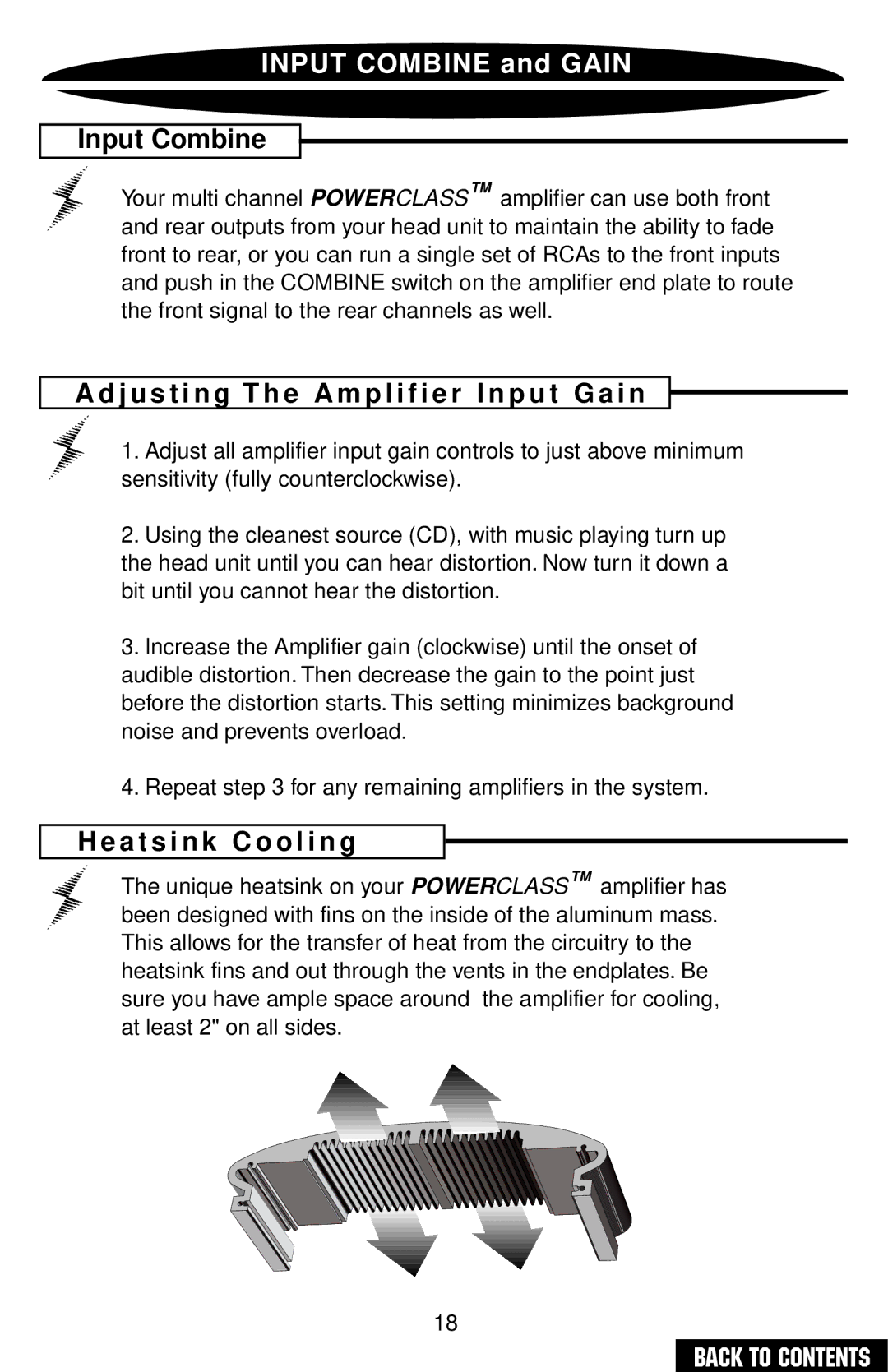 Precision Power PC4200 owner manual Input Combine and Gain, J u s t i n g T h e a m p l i f i e r I n p u t G a i n 