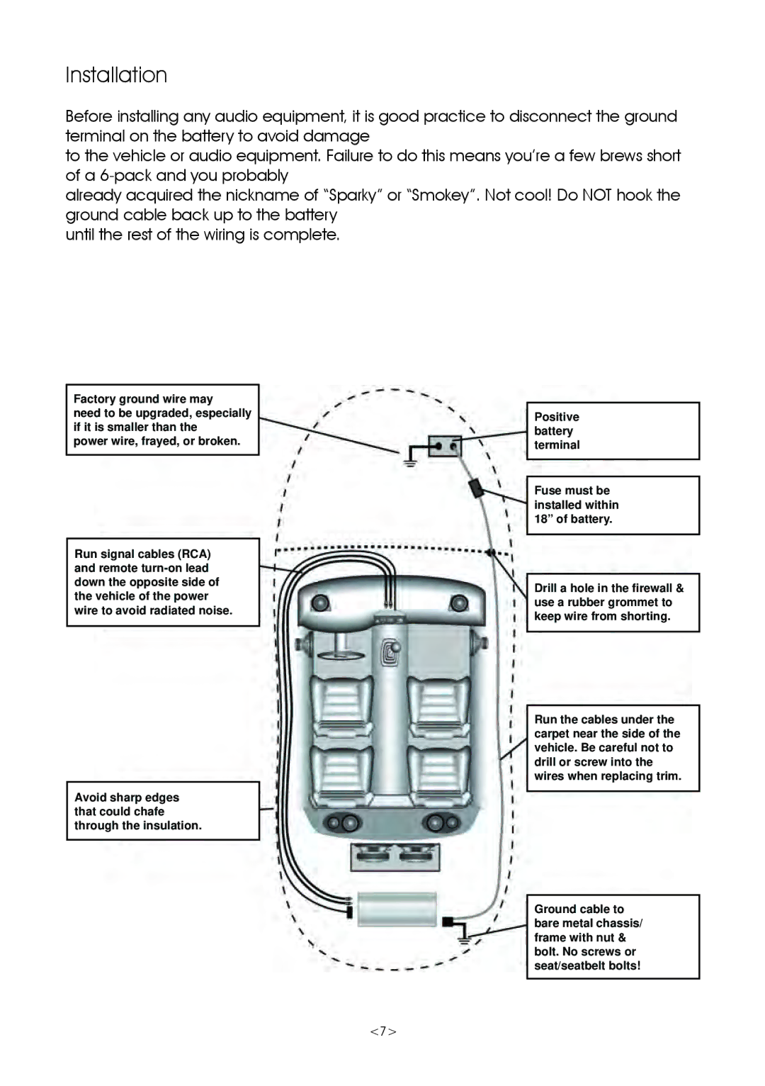 Precision Power PC650.2, PC740.5, PC640.4, PC360.2, PC400.4, PC1000.1 owner manual Installation 