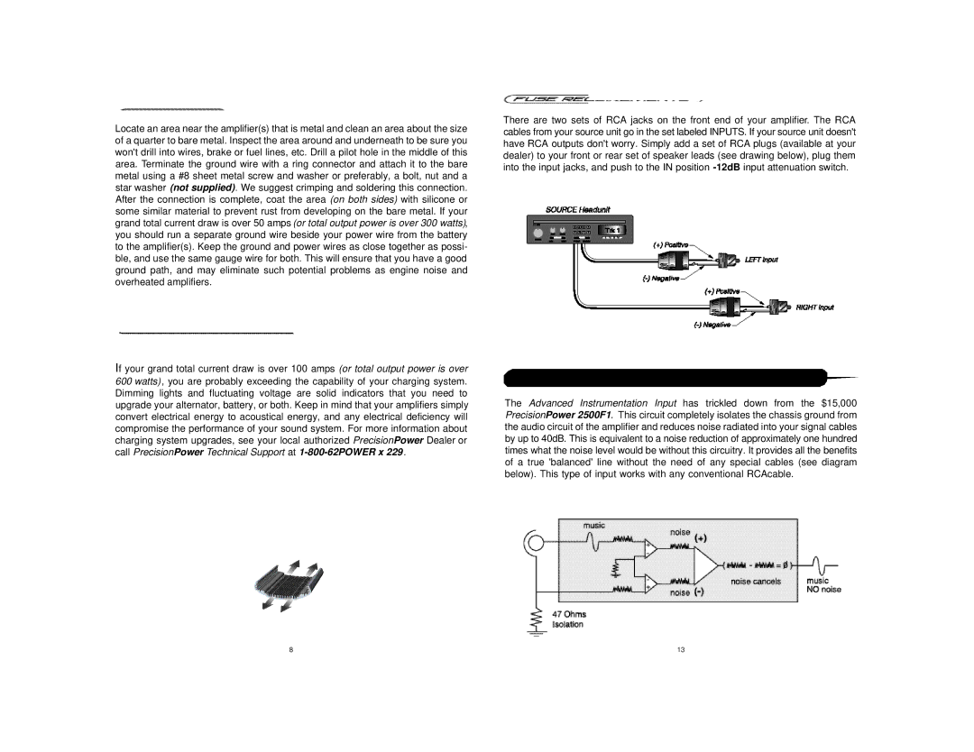 Precision Power PCX1250 manual 