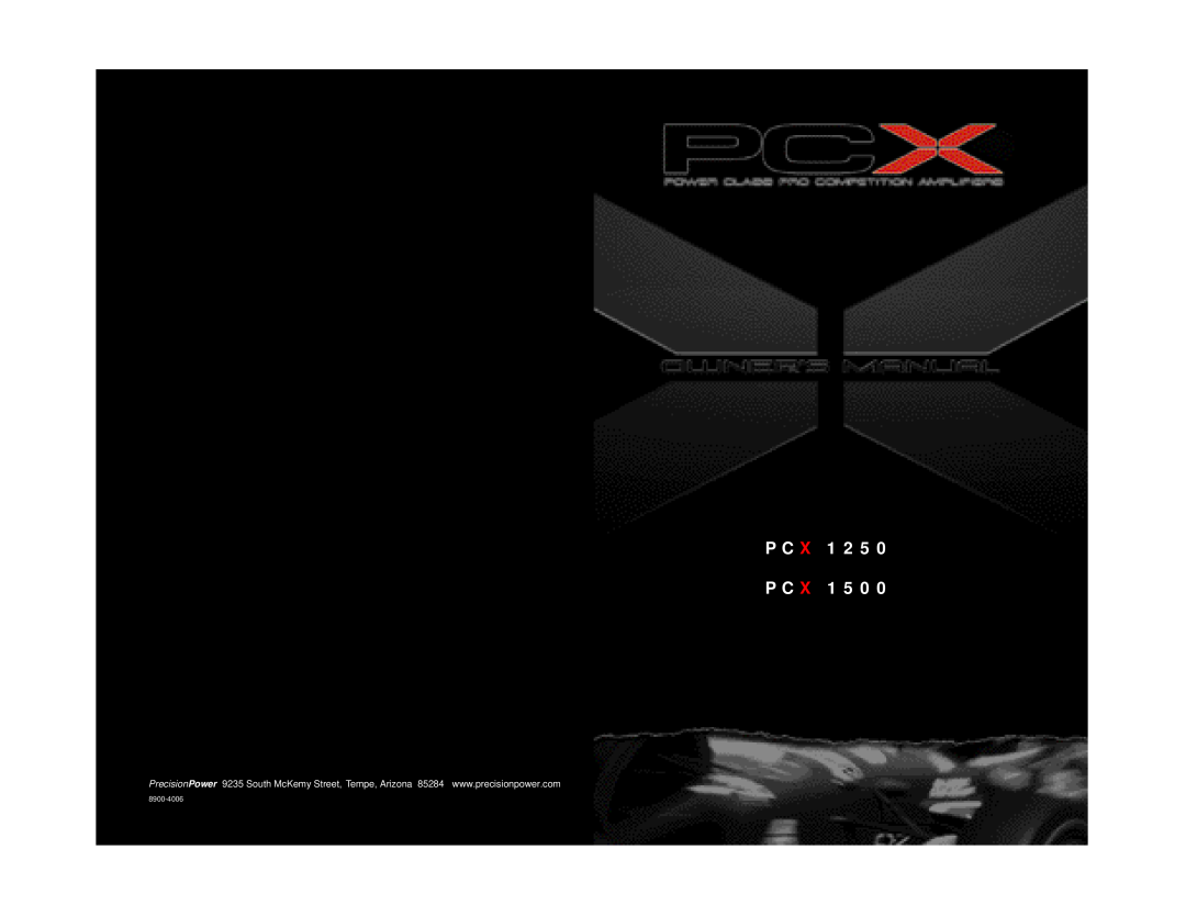 Precision Power PCX1250 manual Pcx Pcx, 8900-4006 