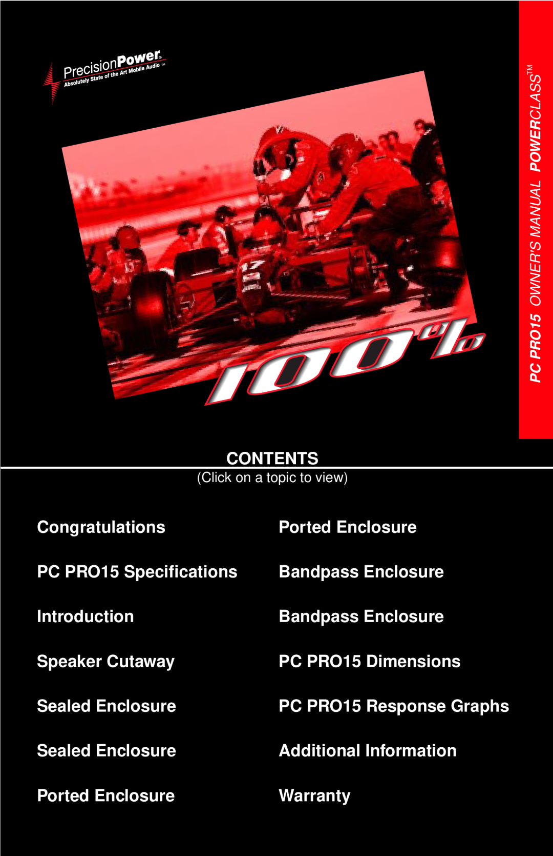 Precision Power PRO15 owner manual Contents 