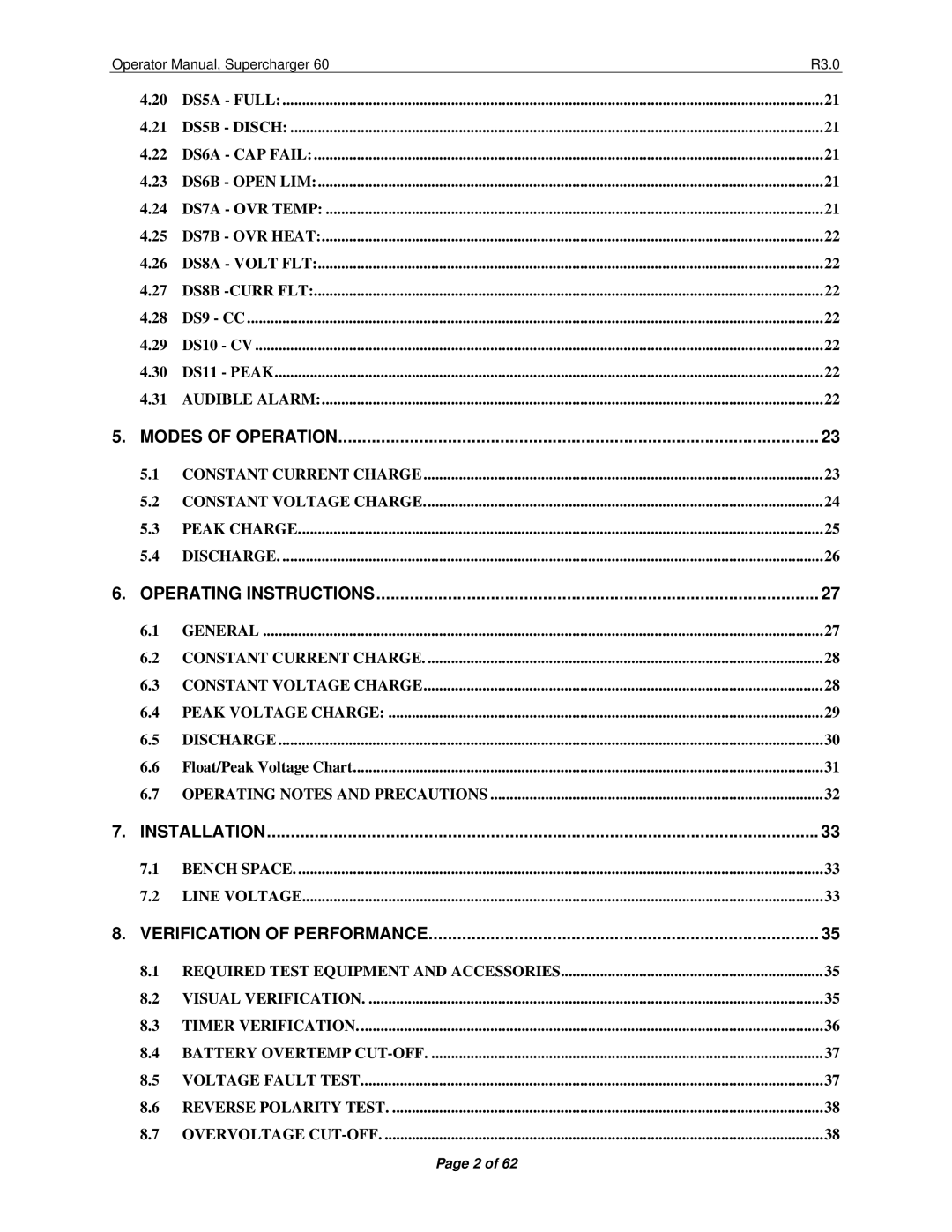 Precision Trading 60 R3.0 operating instructions Installation 