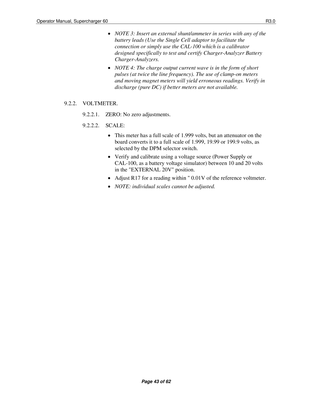 Precision Trading 60 R3.0 operating instructions Voltmeter 