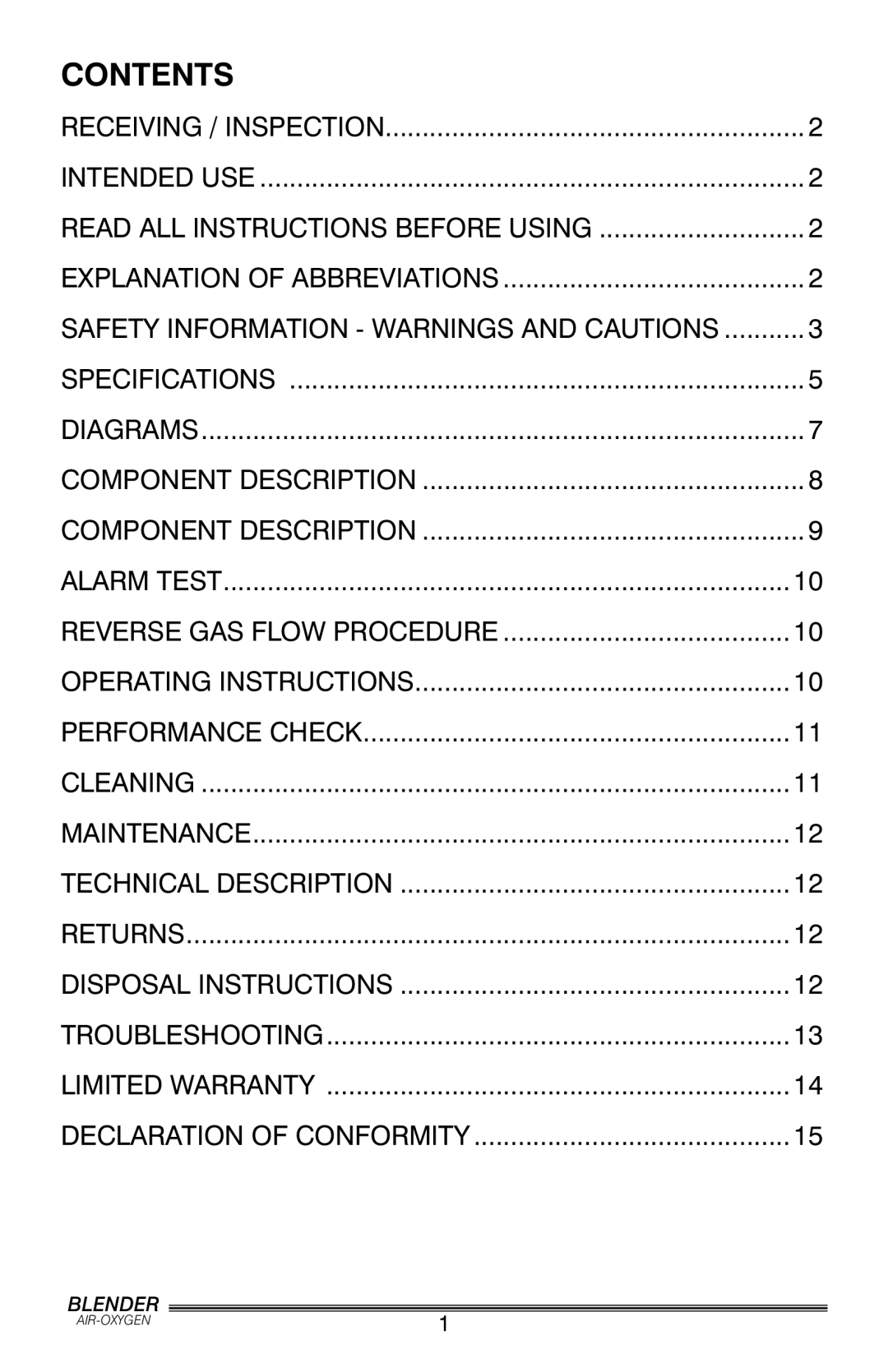 Precision Trading PM5300, PM5200 user manual Contents 