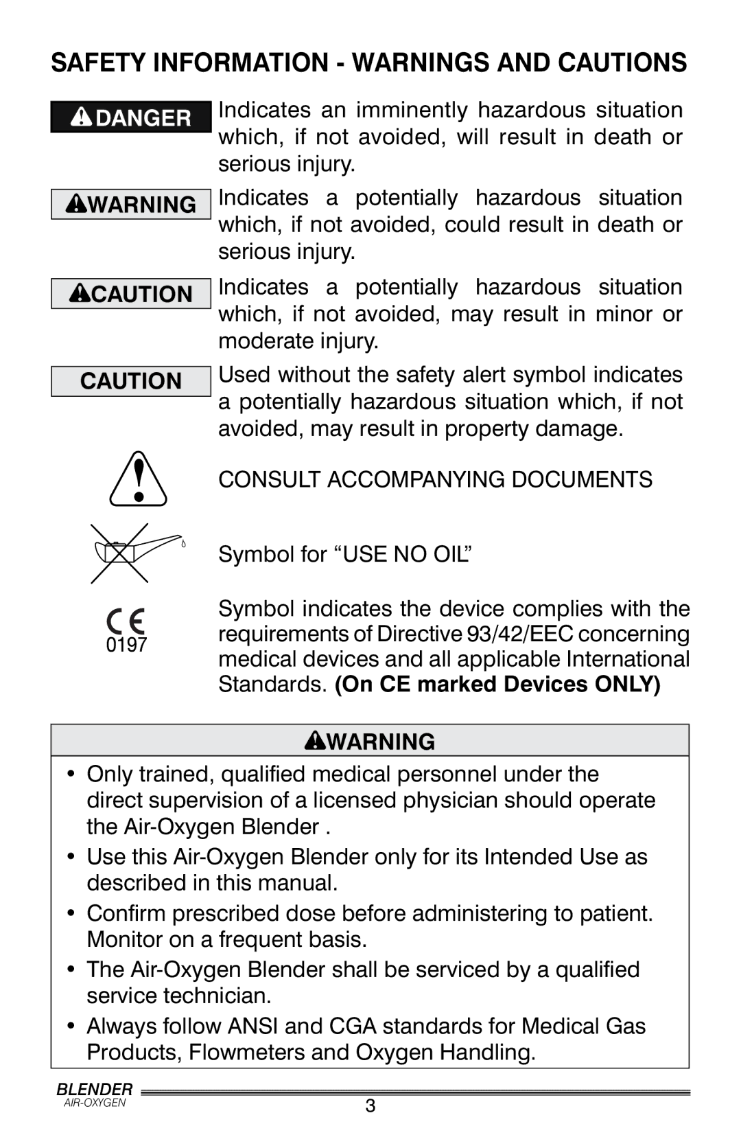 Precision Trading PM5300, PM5200 user manual Safety Information Warnings and Cautions, Consult Accompanying Documents 