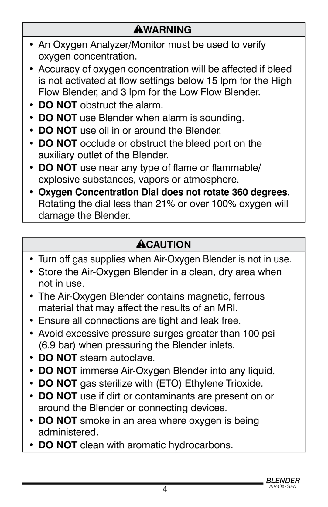 Precision Trading PM5200, PM5300 user manual Blender 