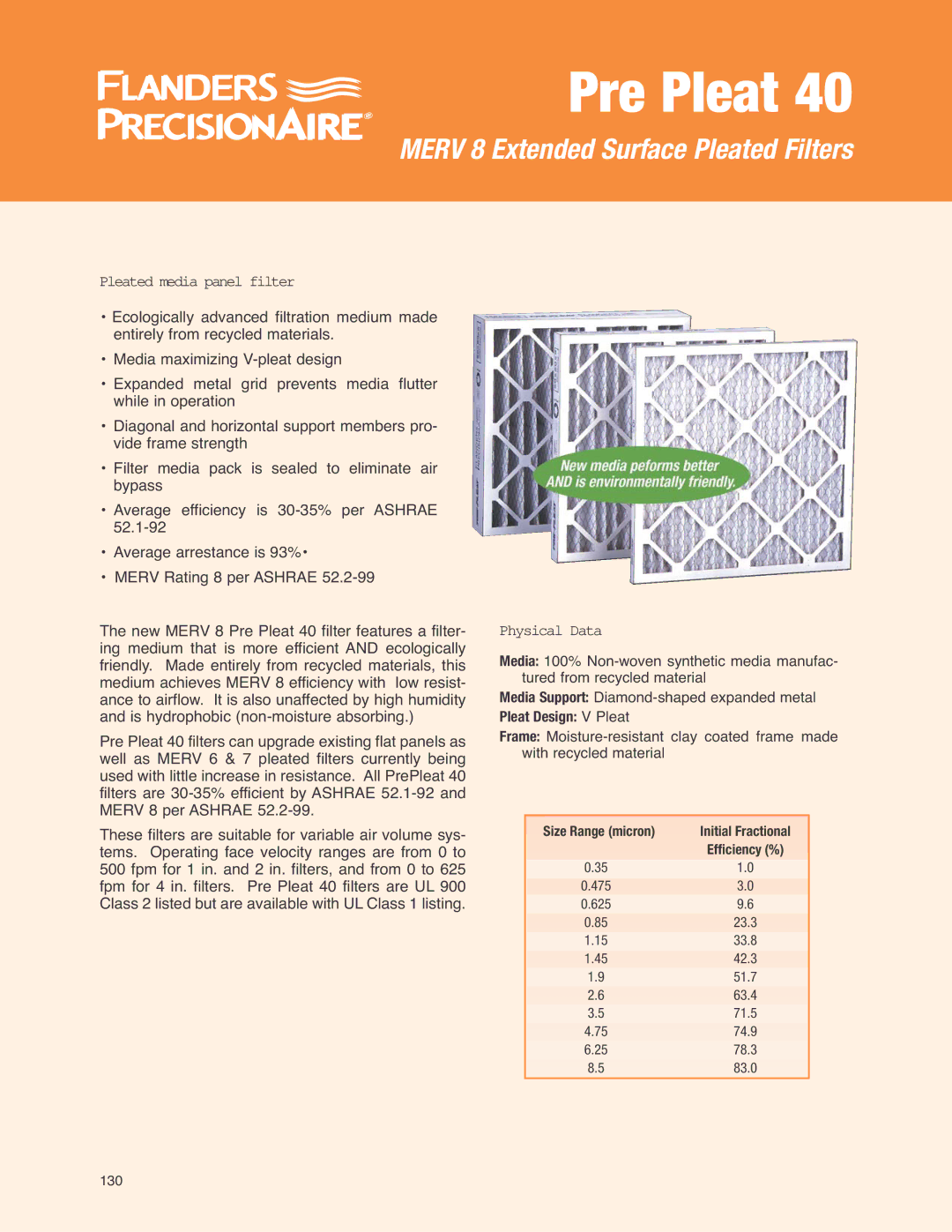 Precisionaire Pre Pleat 40 manual 