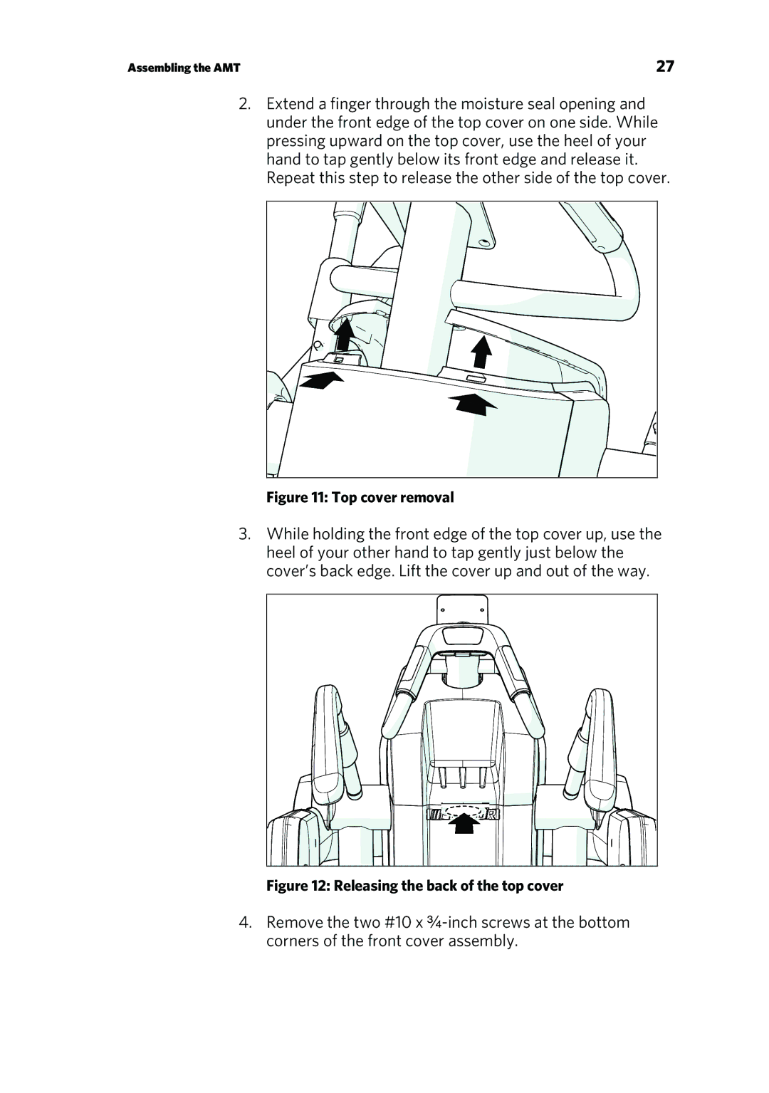 Precor 303135-111 manual Top cover removal 