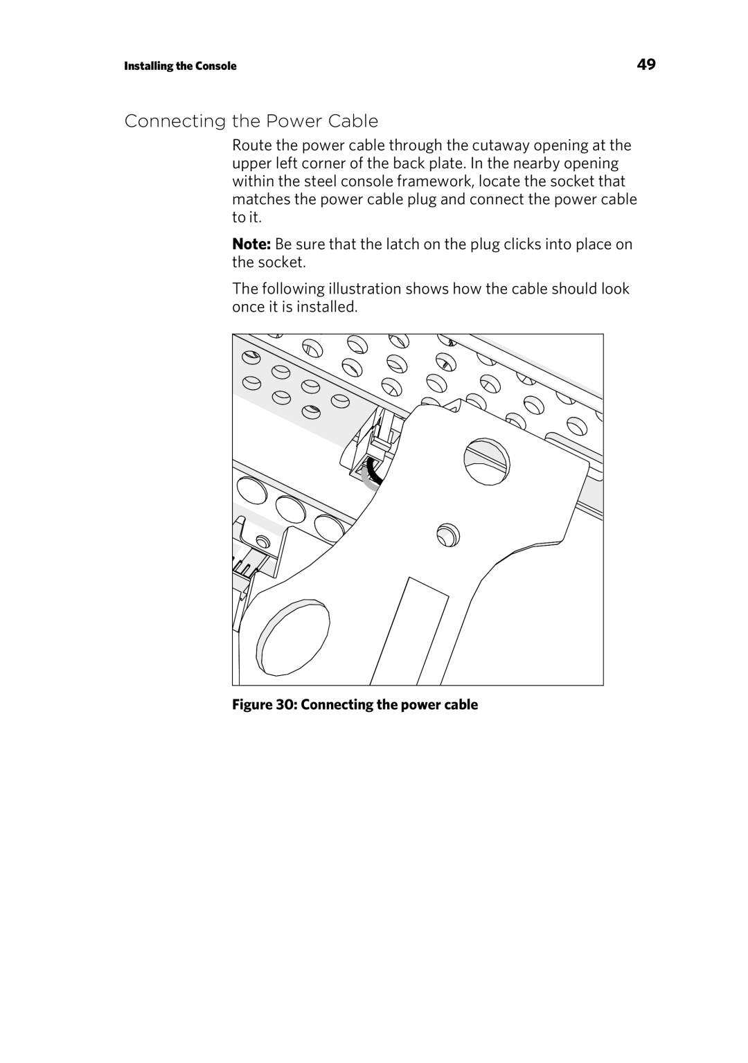 Precor 303135-111 manual Connecting the Power Cable, Connecting the power cable 