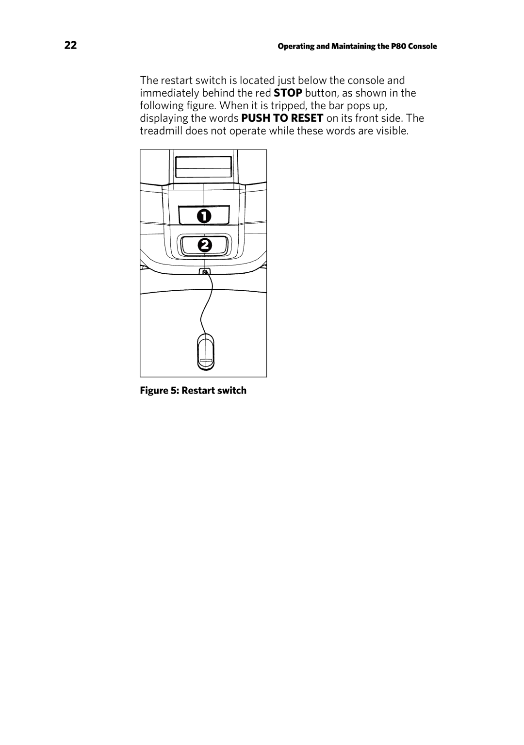 Precor 303135-111 manual Restart switch 