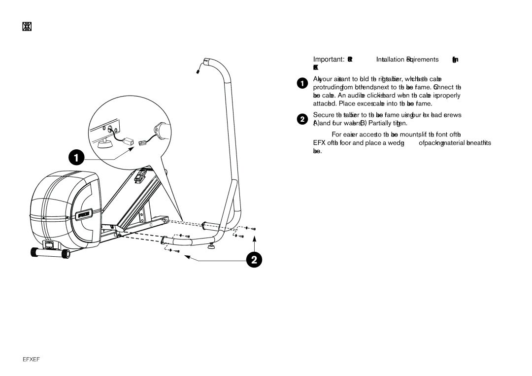 Precor 5.21 manual Assembly Steps 